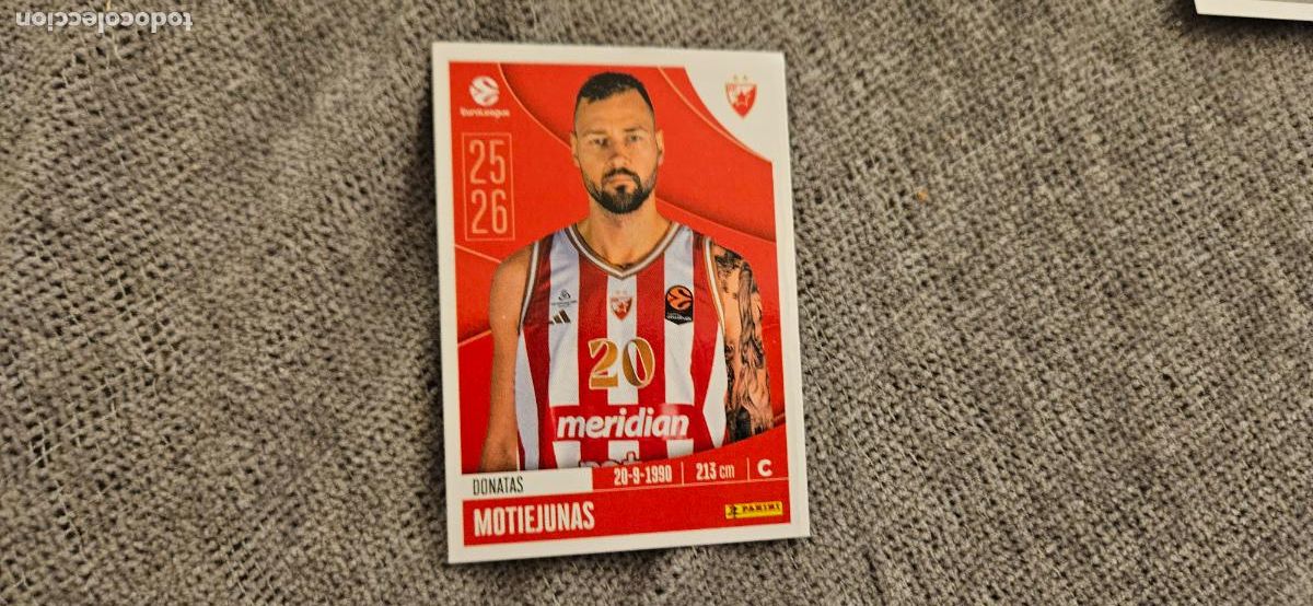 Figurine di Calcio: euroliga 111 montejiunas estrella roja euroleague 2025 2026 25 26 trading card