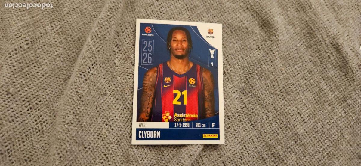 Figurine di Calcio: euroliga clyburn 156 barcelona euroleague 2025 2026 25 26 trading card