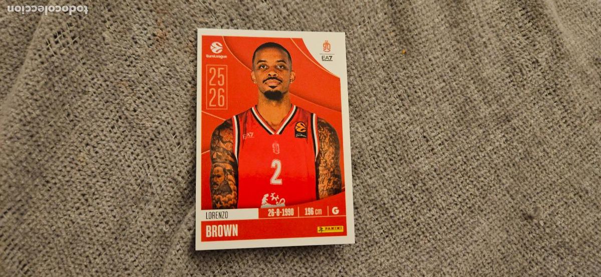 Fu&szlig;ball-Sticker: euroliga 132 brown milano euroleague 2025 2026 25 26 trading card