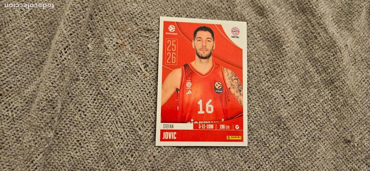 Fu&szlig;ball-Sticker: euroliga 168 jovic bayern munich euroleague 2025 2026 25 26 trading card