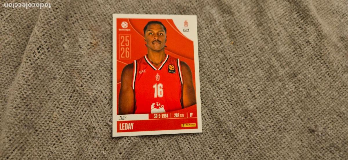 Fu&szlig;ball-Sticker: euroliga 138 leday milano euroleague 2025 2026 25 26 trading card