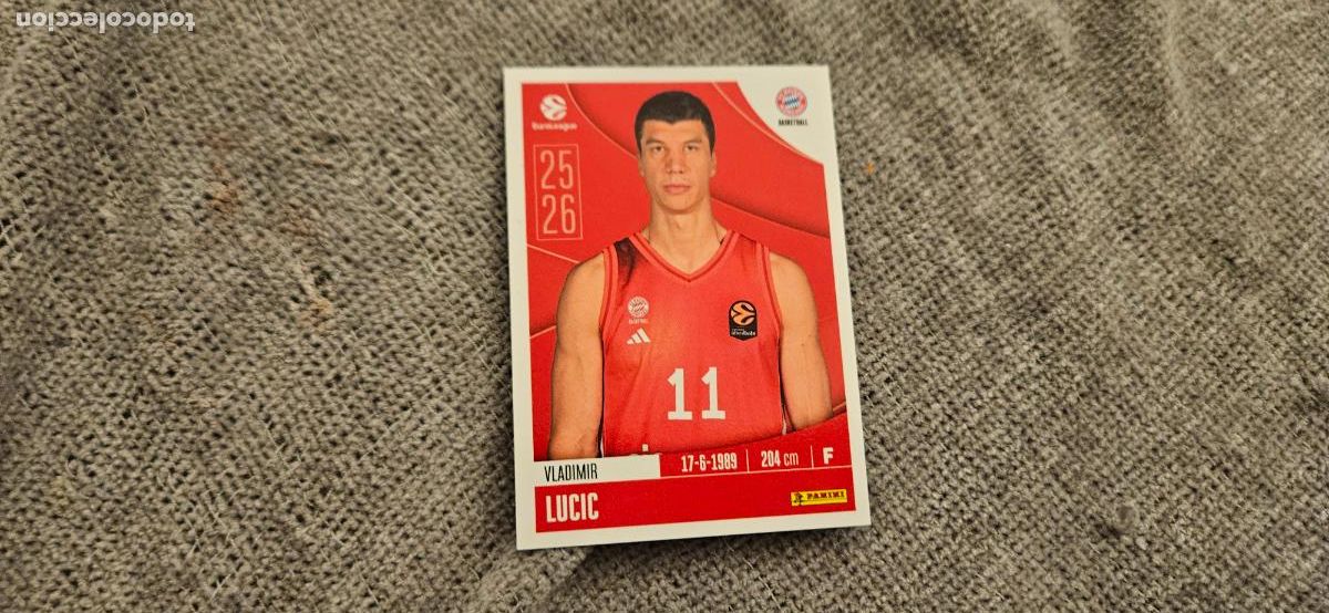 Fu&szlig;ball-Sticker: euroliga 174 lucic bayern munich euroleague 2025 2026 25 26 trading card