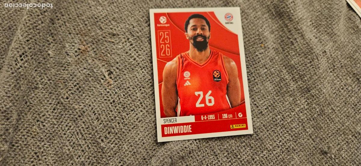 Fu&szlig;ball-Sticker: euroliga 170 dinwiddie bayern munich euroleague 2025 2026 25 26 trading card