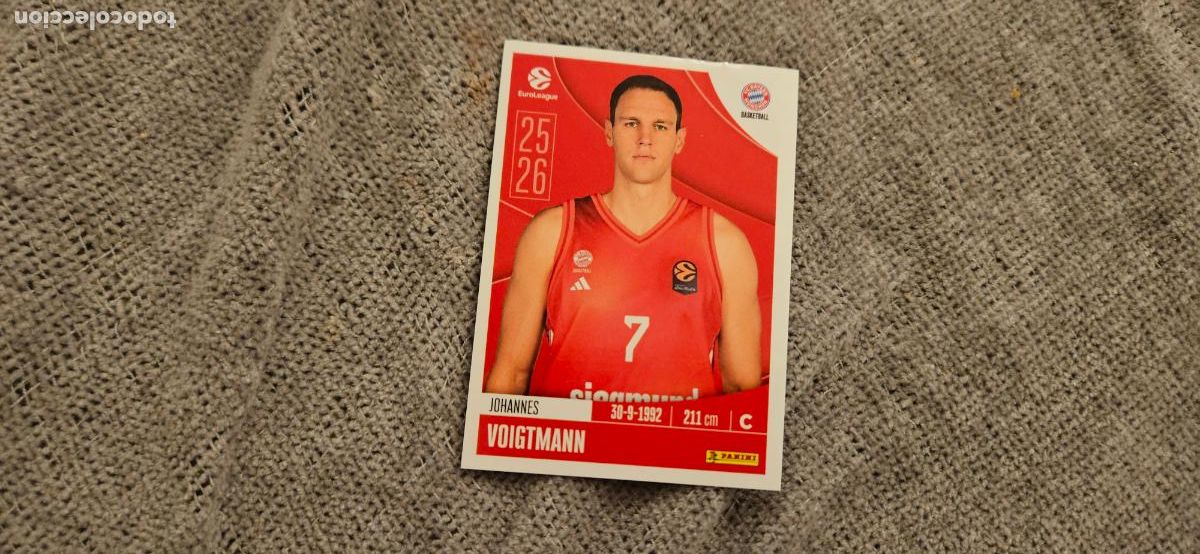 Fu&szlig;ball-Sticker: euroliga 176 voigtmann bayern munich euroleague 2025 2026 25 26 trading card