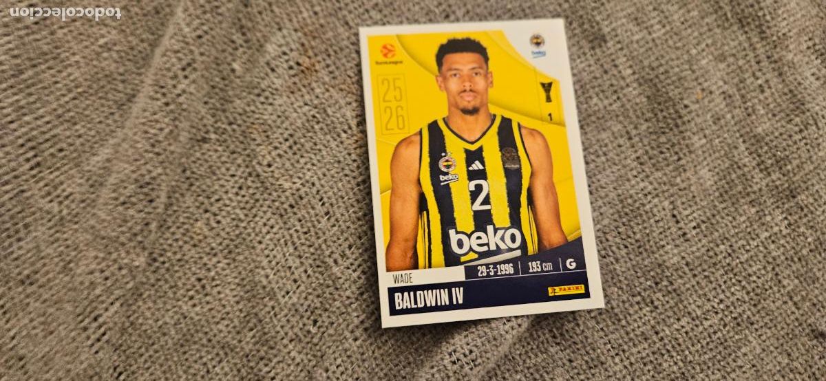 Fu&szlig;ball-Sticker: euroliga fenerbahce 182 baldwin IV euroleague 2025 2026 25 26 trading card