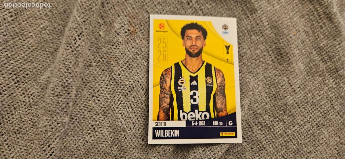 Fu&szlig;ball-Sticker: euroliga fenerbahce 183 wilbekin euroleague 2025 2026 25 26 trading card