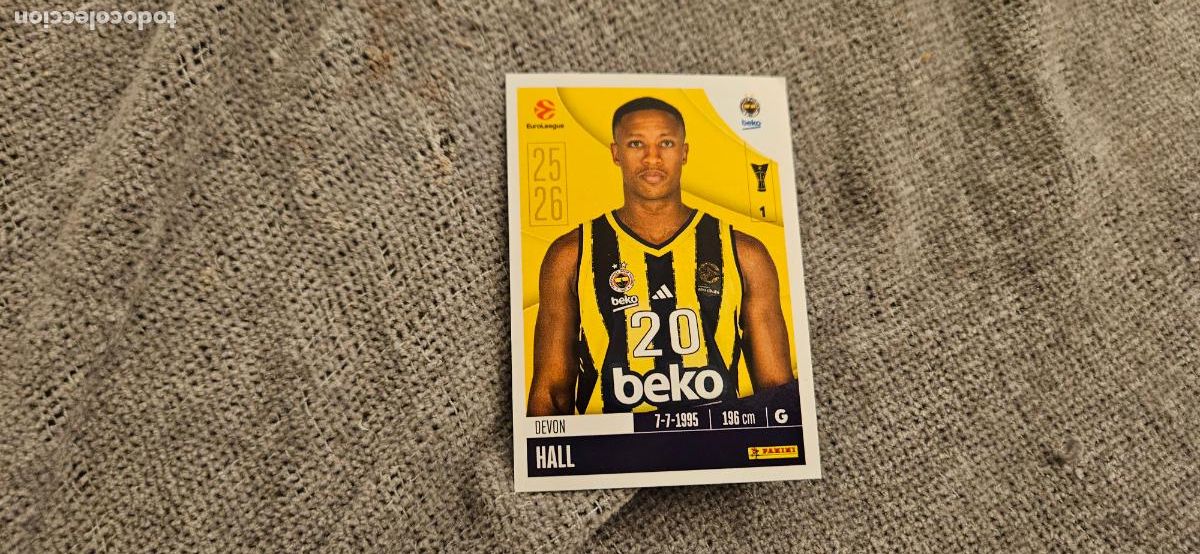 Fu&szlig;ball-Sticker: euroliga fenerbahce 187 hall euroleague 2025 2026 25 26 trading card