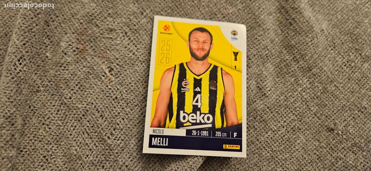 Fu&szlig;ball-Sticker: euroliga fenerbahce 190 melli euroleague 2025 2026 25 26 trading card