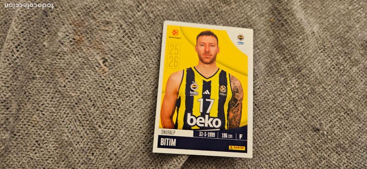 Fu&szlig;ball-Sticker: euroliga fenerbahce 192 bitim euroleague 2025 2026 25 26 trading card