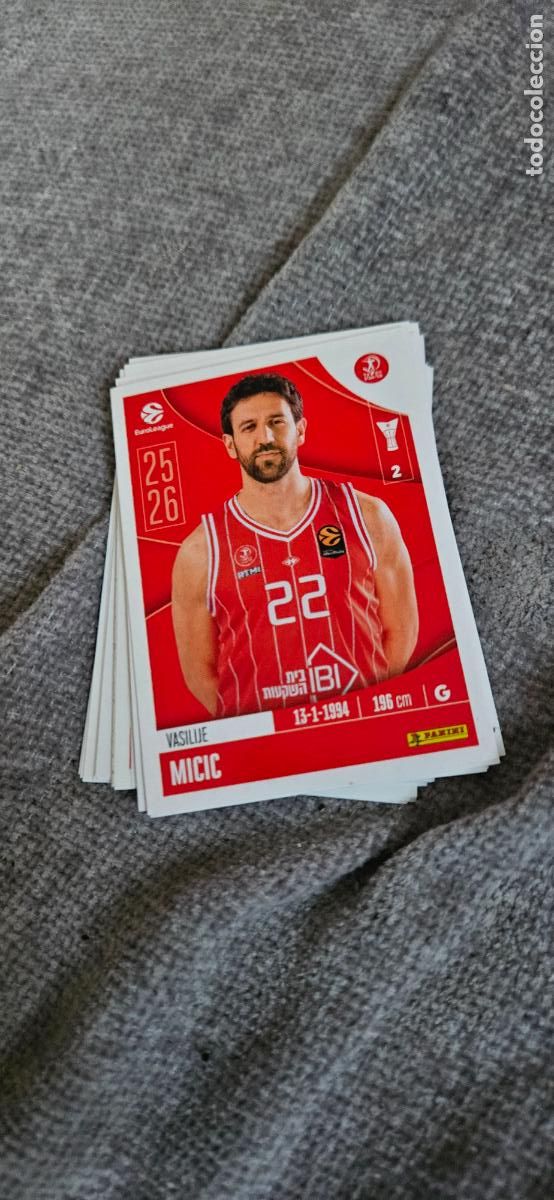Fu&szlig;ball-Sticker: euroliga hapoel tel aviv micic 205 euroleague 2025 2026 25 26 trading card