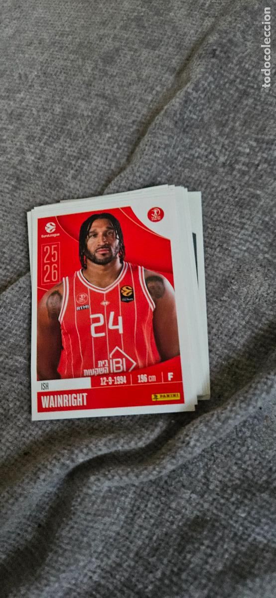 Fu&szlig;ball-Sticker: euroliga hapoel tel aviv 208 wainrwright euroleague 2025 2026 25 26 trading card