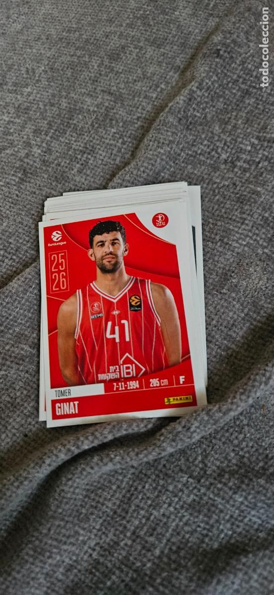 Fu&szlig;ball-Sticker: euroliga hapoel tel aviv ginat 209 euroleague 2025 2026 25 26 trading card