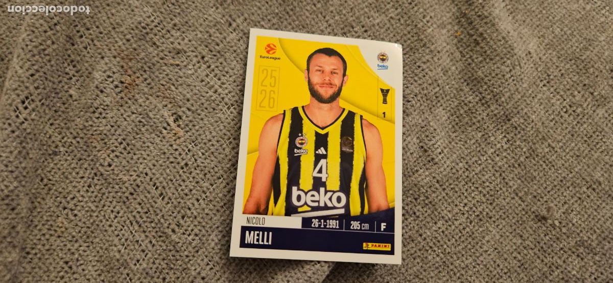 Fu&szlig;ball-Sticker: euroliga fenerbahce 190 melli euroleague 2025 2026 25 26 trading card