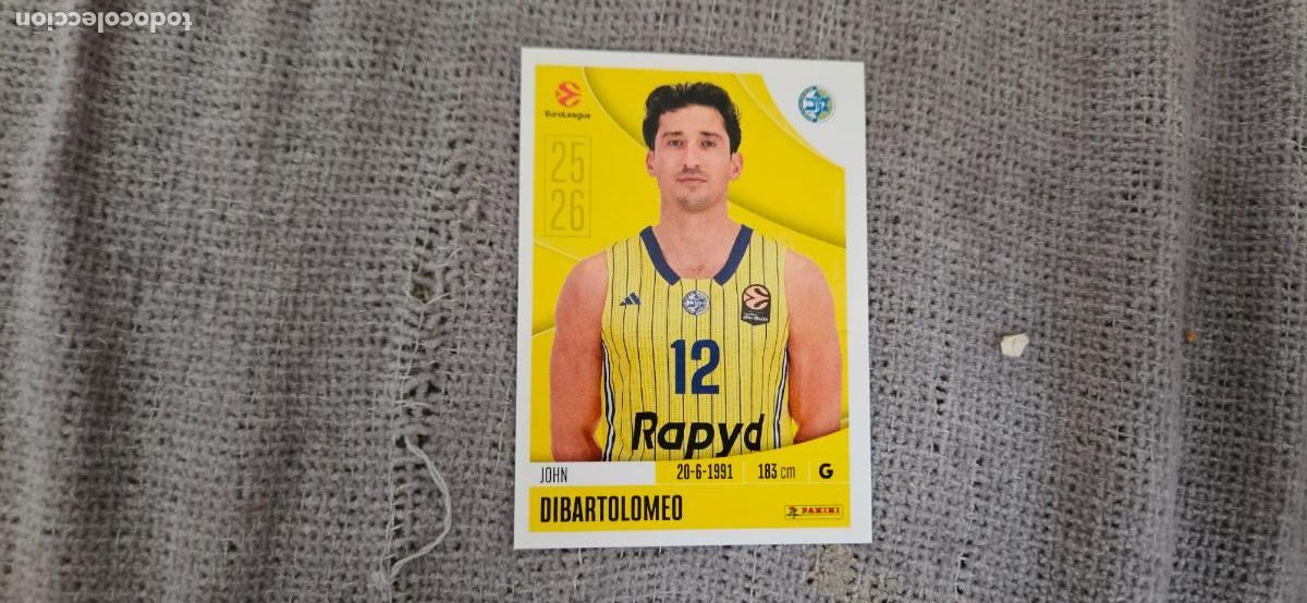 Fu&szlig;ball-Sticker: euroliga macabbi tel aviv 236 dibartolomeo euroleague 2025 2026 25 26 trading card