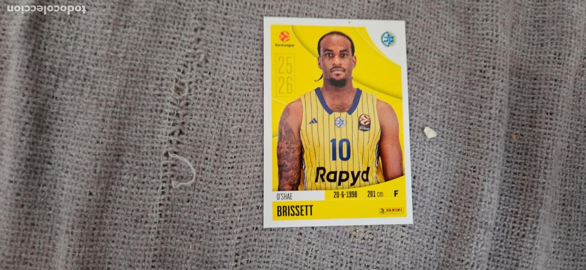 Fu&szlig;ball-Sticker: euroliga macabbi tel aviv 242 brisset euroleague 2025 2026 25 26 trading card