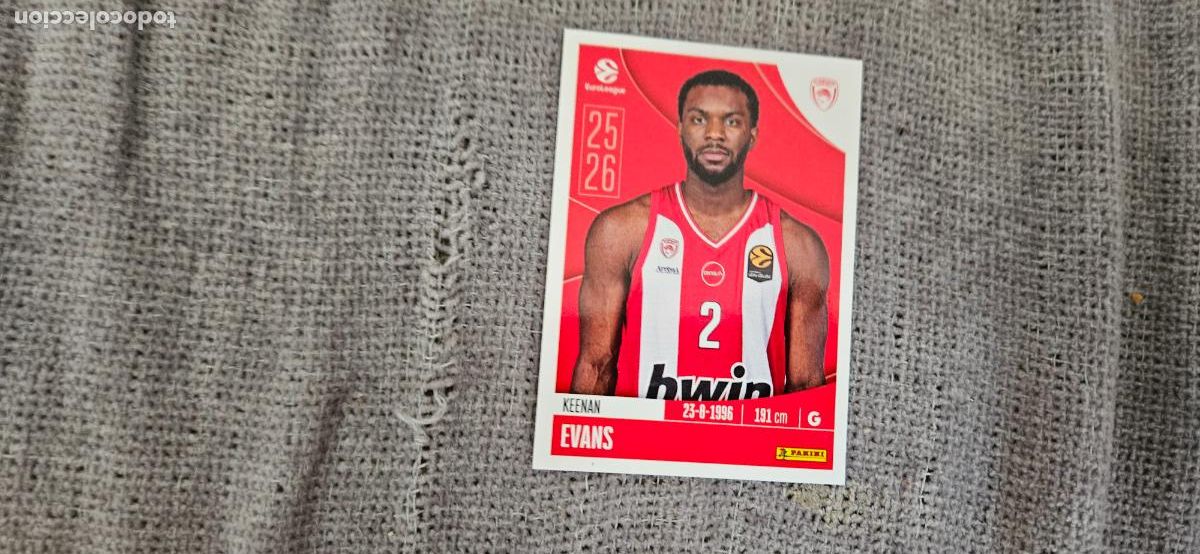Fu&szlig;ball-Sticker: euroliga olympiakos 252 evans euroleague 2025 2026 25 26 trading card