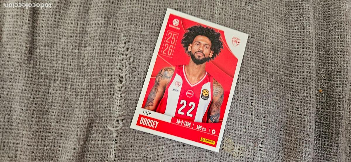 Fu&szlig;ball-Sticker: euroliga olympiakos255 dorsey euroleague 2025 2026 25 26 trading card