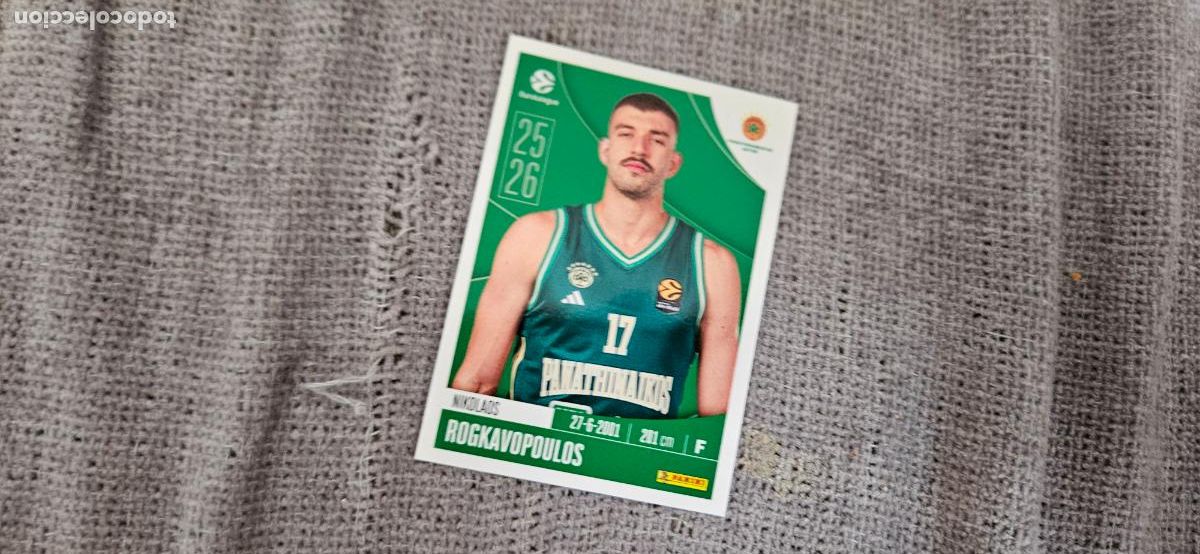 Cromos de F&uacute;tbol: euroliga panathinaikos 275 rogvapoulos euroleague 2025 2026 25 26 trading card