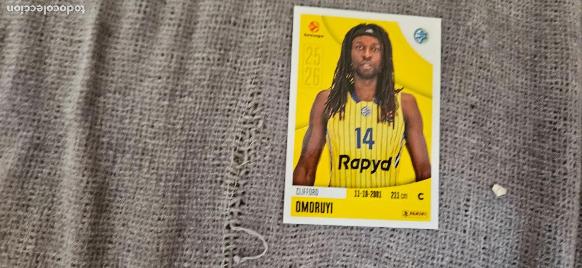 Cromos de F&uacute;tbol: euroliga macabbi tel aviv 247 omoruyi euroleague 2025 2026 25 26 trading card