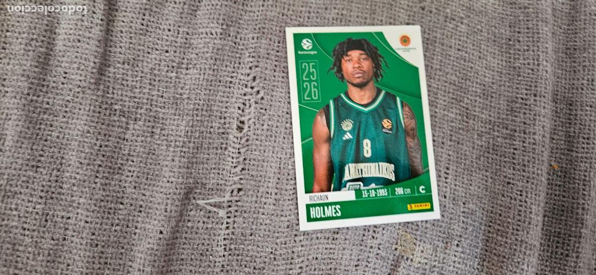 Cromos de F&uacute;tbol: euroliga panathinaikos 278 holmes euroleague 2025 2026 25 26 trading card