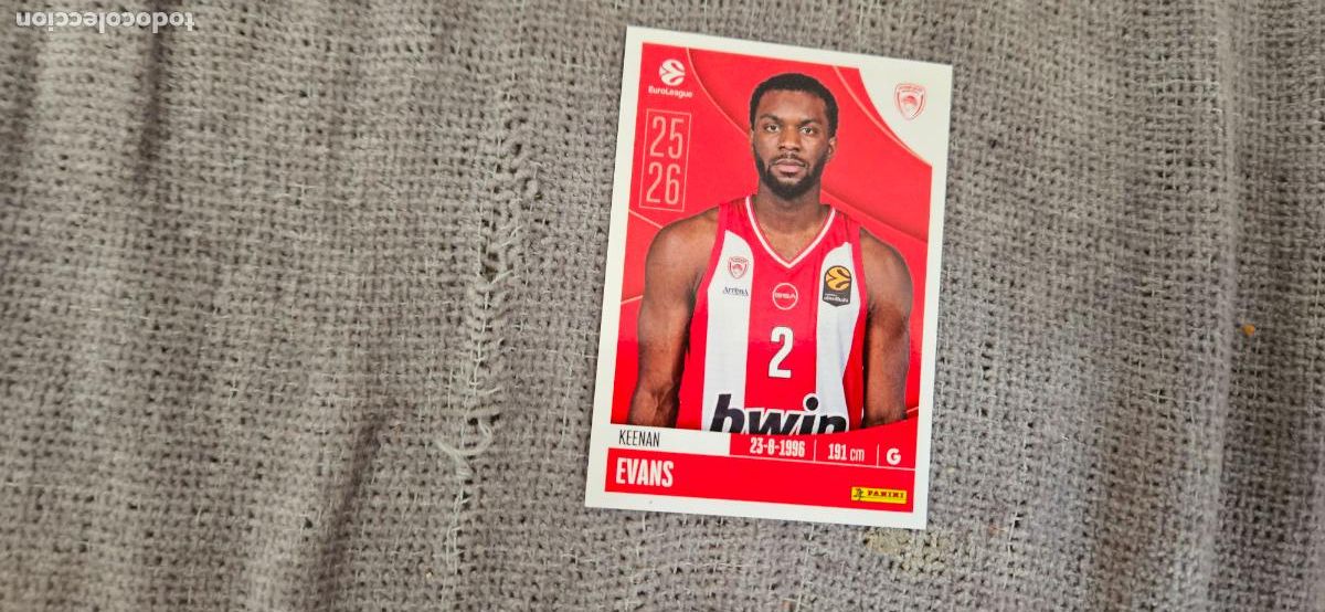 Cromos de F&uacute;tbol: euroliga olympiakos 252 evans euroleague 2025 2026 25 26 trading card