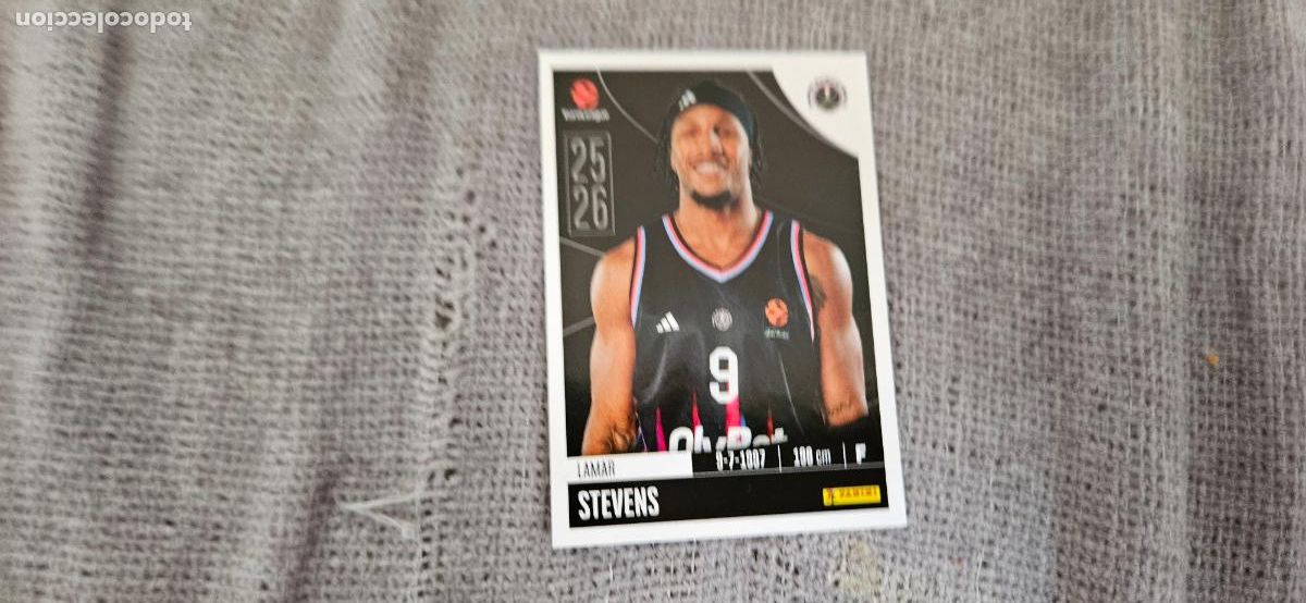 Cromos de F&uacute;tbol: euroliga paris stevens 290 euroleague 2025 2026 25 26 trading card