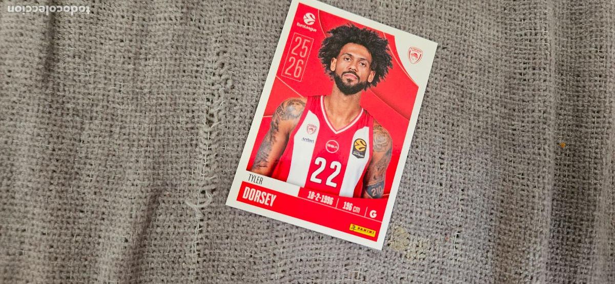 Cromos de F&uacute;tbol: euroliga olympiakos 255 dorsey euroleague 2025 2026 25 26 trading card