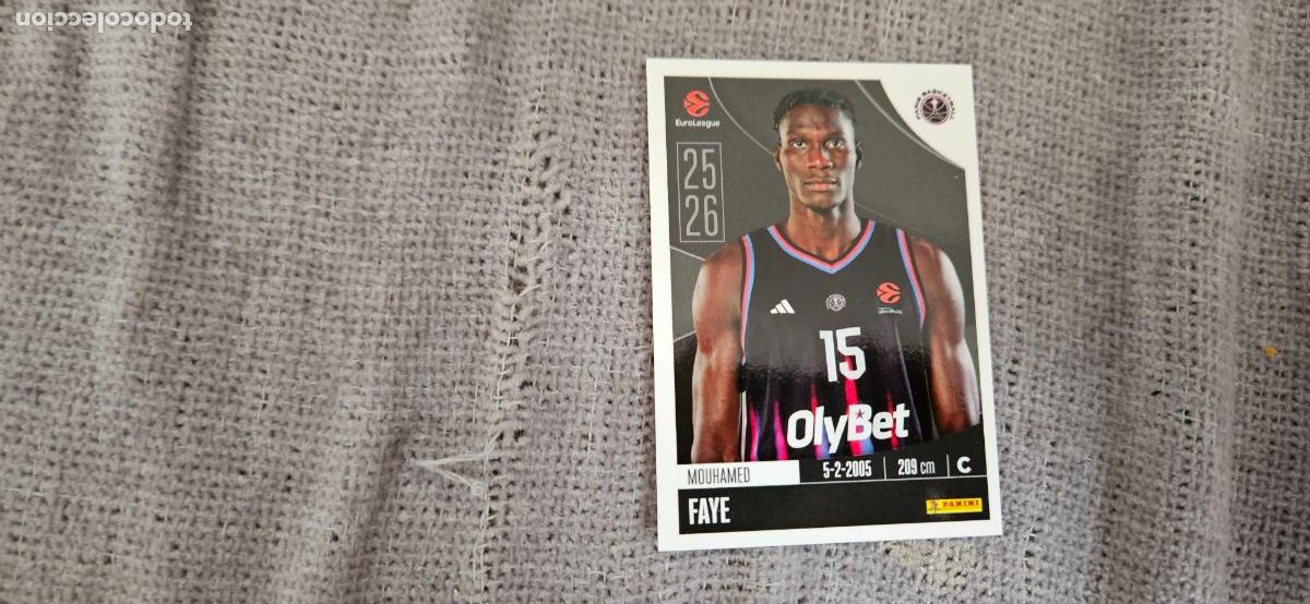 Cromos de F&uacute;tbol: euroliga paris296 boye euroleague 2025 2026 25 26 trading card