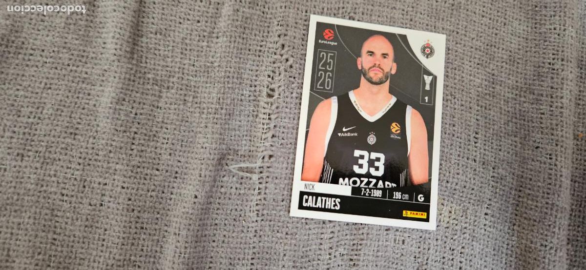 Cromos de F&uacute;tbol: euroliga partizan 304 calathes euroleague 2025 2026 25 26 trading card
