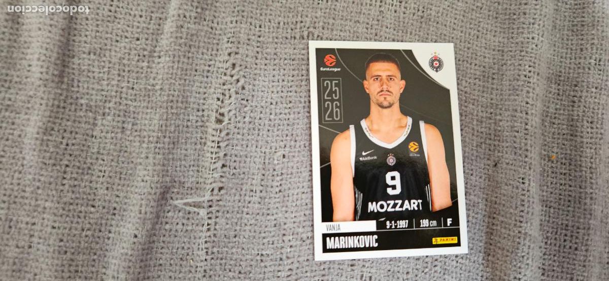 Cromos de F&uacute;tbol: euroliga partizan marikovic 308 euroleague 2025 2026 25 26 trading card