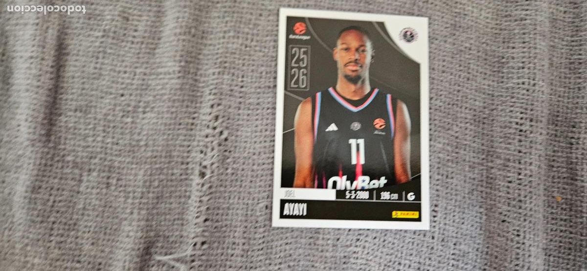 Cromos de F&uacute;tbol: euroliga paris 287 ayayi euroleague 2025 2026 25 26 trading card