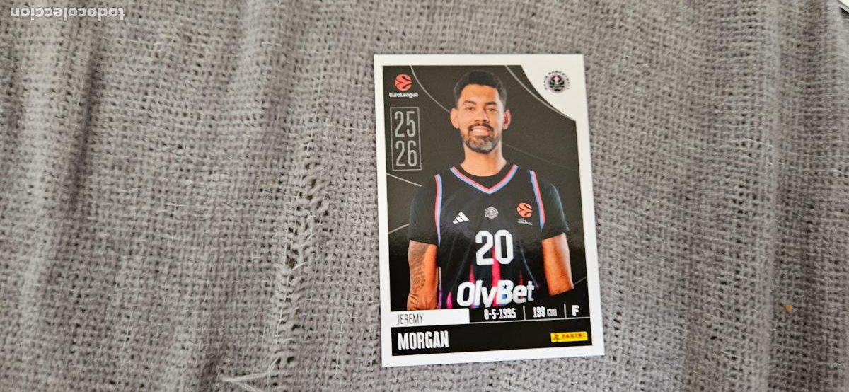 Cromos de F&uacute;tbol: euroliga paris morgan 291 euroleague 2025 2026 25 26 trading card