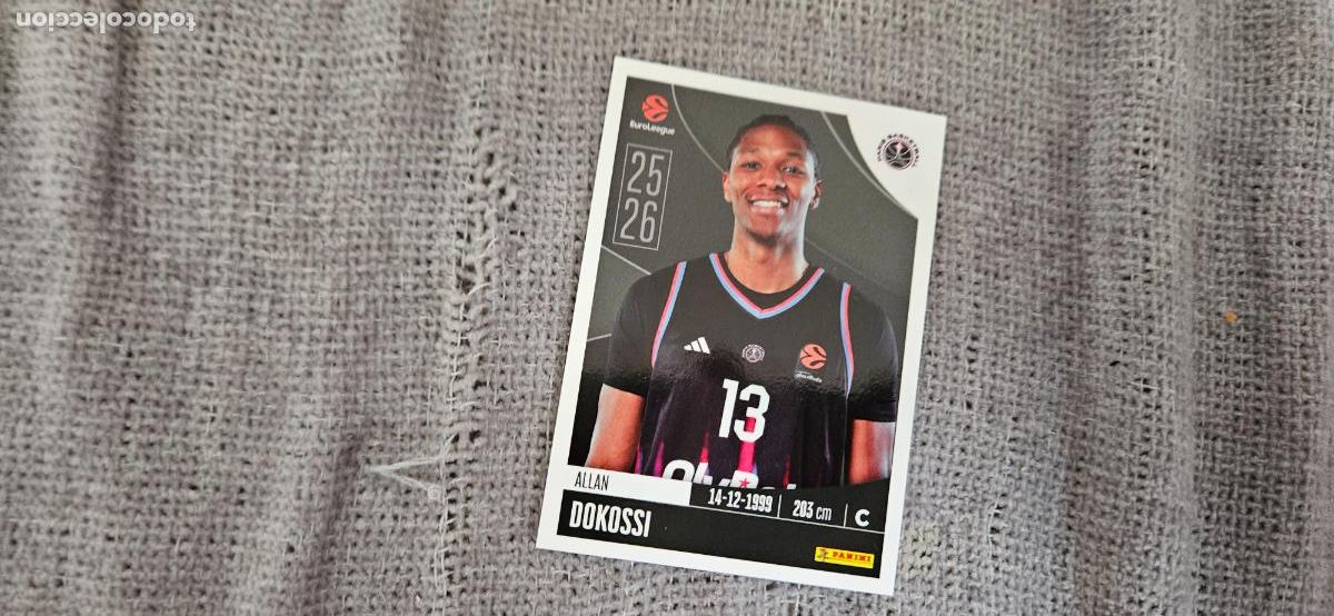 Cromos de F&uacute;tbol: euroliga paris 295 dokossi euroleague 2025 2026 25 26 trading card