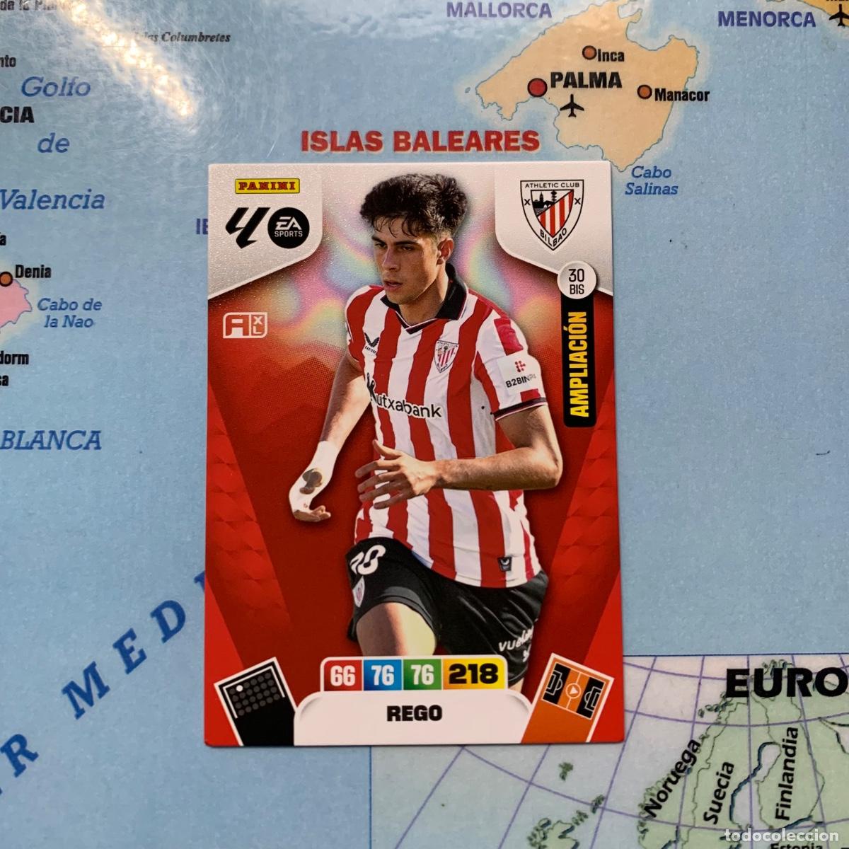 Cromos de F&uacute;tbol: Rego ampliacion n&uacute;mero 30 Bis del Athletic de Bilbao cromo adrenalyn XL 25-26 2025-2026
