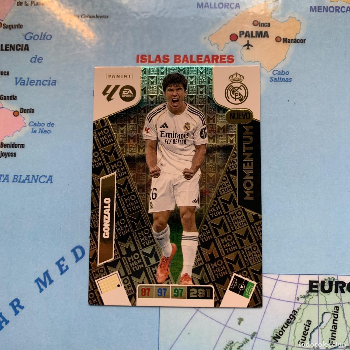 Cromos de F&uacute;tbol: Gonzalo nuevo momentum del Real Madrid cromo adrenalyn XL 25-26 2025-2026