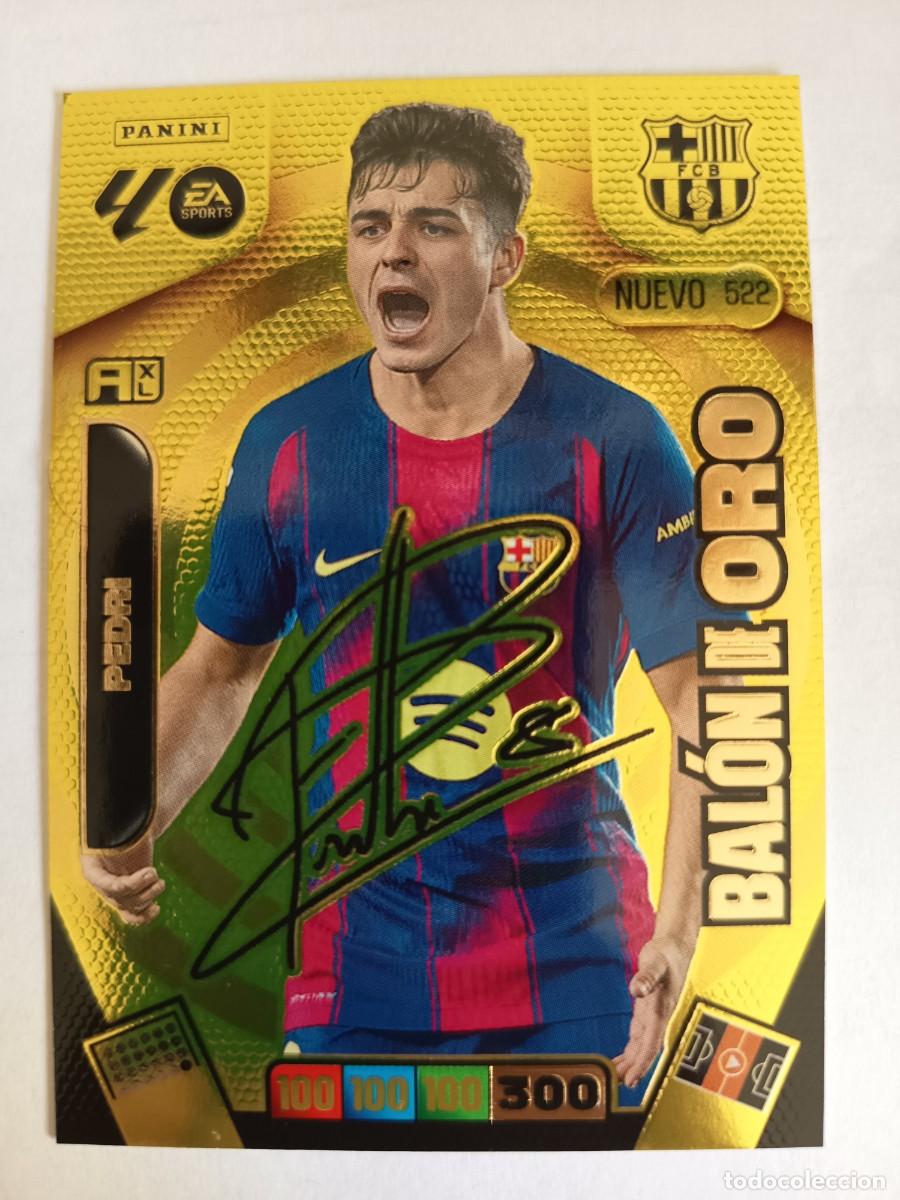 Fu&szlig;ball-Sticker: CARD 522 NUEVO BAL&Oacute;N DE ORO FIRMADO AUT&Oacute;GRAFO PEDRI BARCELONA BAR&Ccedil;A - ADRENALYN XL LIGA 25 26 PANINI