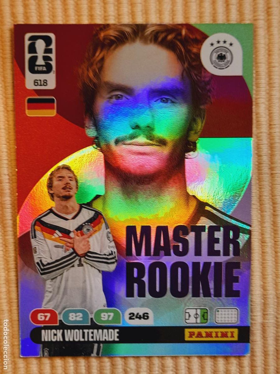 Cromos de F&uacute;tbol: CARD 618 NICK WOLTEMADE (MASTER ROOKIE) ALEMANIA. FIFA WORLD CUP 2026 ADRENALYN XL