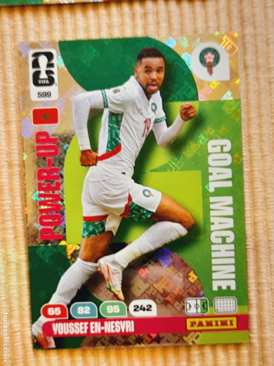 Cromos de F&uacute;tbol: CARD 599 YOUSSEF EN-NESYRI (POWER-UP GOAL MACHINE) MARRUECOS. FIFA WORLD CUP 2026 ADRENALYN XL