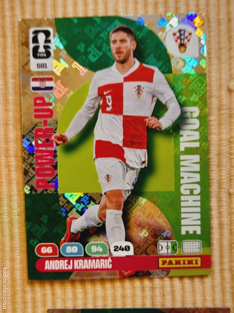 Cromos de F&uacute;tbol: CARD 591 ANDREJ KRAMARIC (POWER-UP GOAL MACHINE) CROACIA. FIFA WORLD CUP 2026 ADRENALYN XL