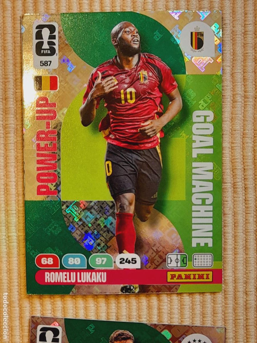 Cromos de F&uacute;tbol: CARD 587 ROMELU LUKAKU (POWER-UP GOAL MACHINE) BELGICA. FIFA WORLD CUP 2026 ADRENALYN XL