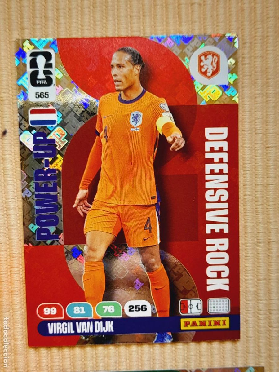 Cromos de F&uacute;tbol: CARD 565 VIRGIL VAN DIJK (POWER-UP DEFENSIVE ROCK) HOLANDA. FIFA WORLD CUP 2026 ADRENALYN XL