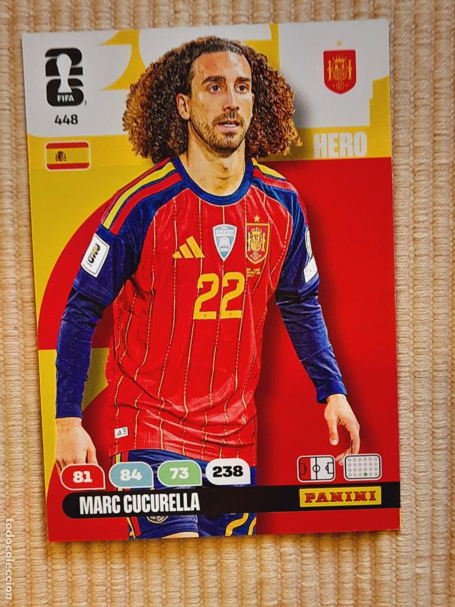Cromos de F&uacute;tbol: CARD 448 MARC CUCURELLA (ESPA&Ntilde;A). FIFA WORLD CUP 2026 ADRENALYN XL