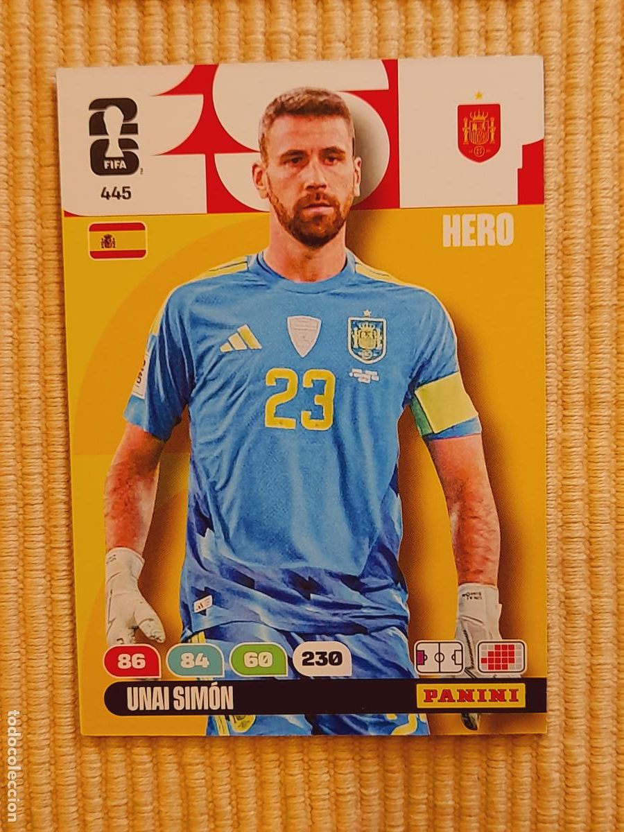 Cromos de F&uacute;tbol: CARD 445 UNAI SIMON (ESPA&Ntilde;A). FIFA WORLD CUP 2026 ADRENALYN XL