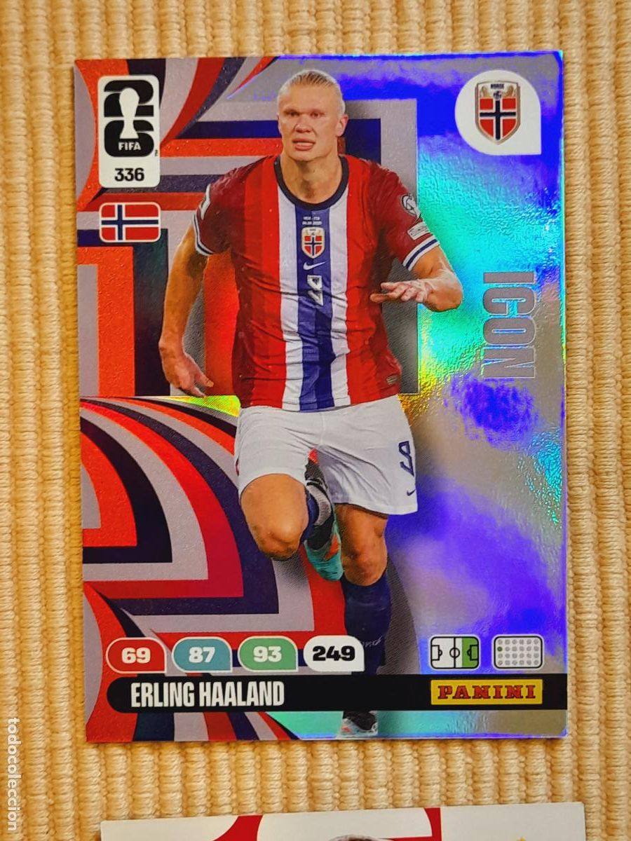 Cromos de F&uacute;tbol: CARD 336 ERLING HAALAND (ICON) NORUEGA. FIFA WORLD CUP 2026 ADRENALYN XL
