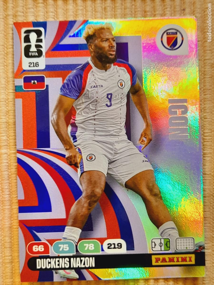Cromos de F&uacute;tbol: CARD 216 DUCKENS NAZON (ICON) HAITI. FIFA WORLD CUP 2026 ADRENALYN XL