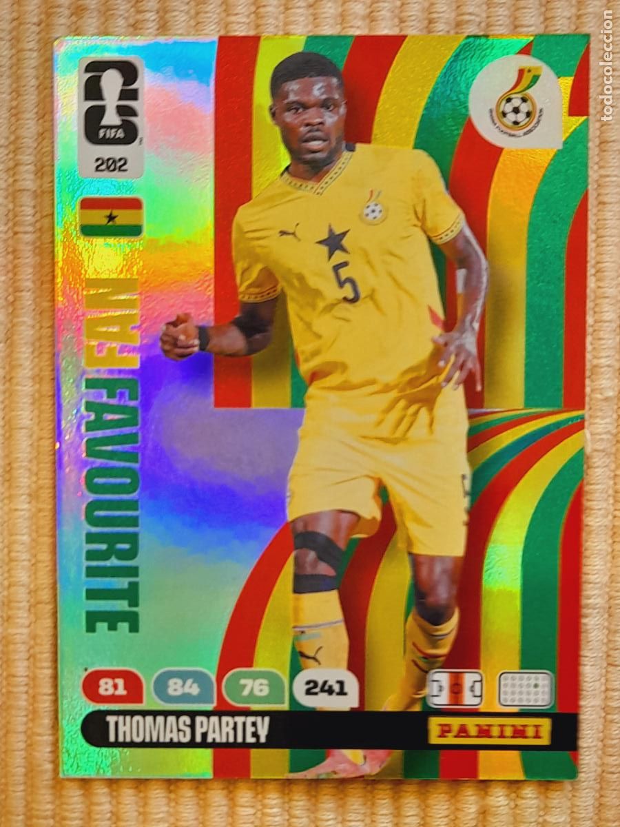 Cromos de F&uacute;tbol: CARD 202 THOMAS PARTEV (FAN FAVOURITE) GANA. FIFA WORLD CUP 2026 ADRENALYN XL