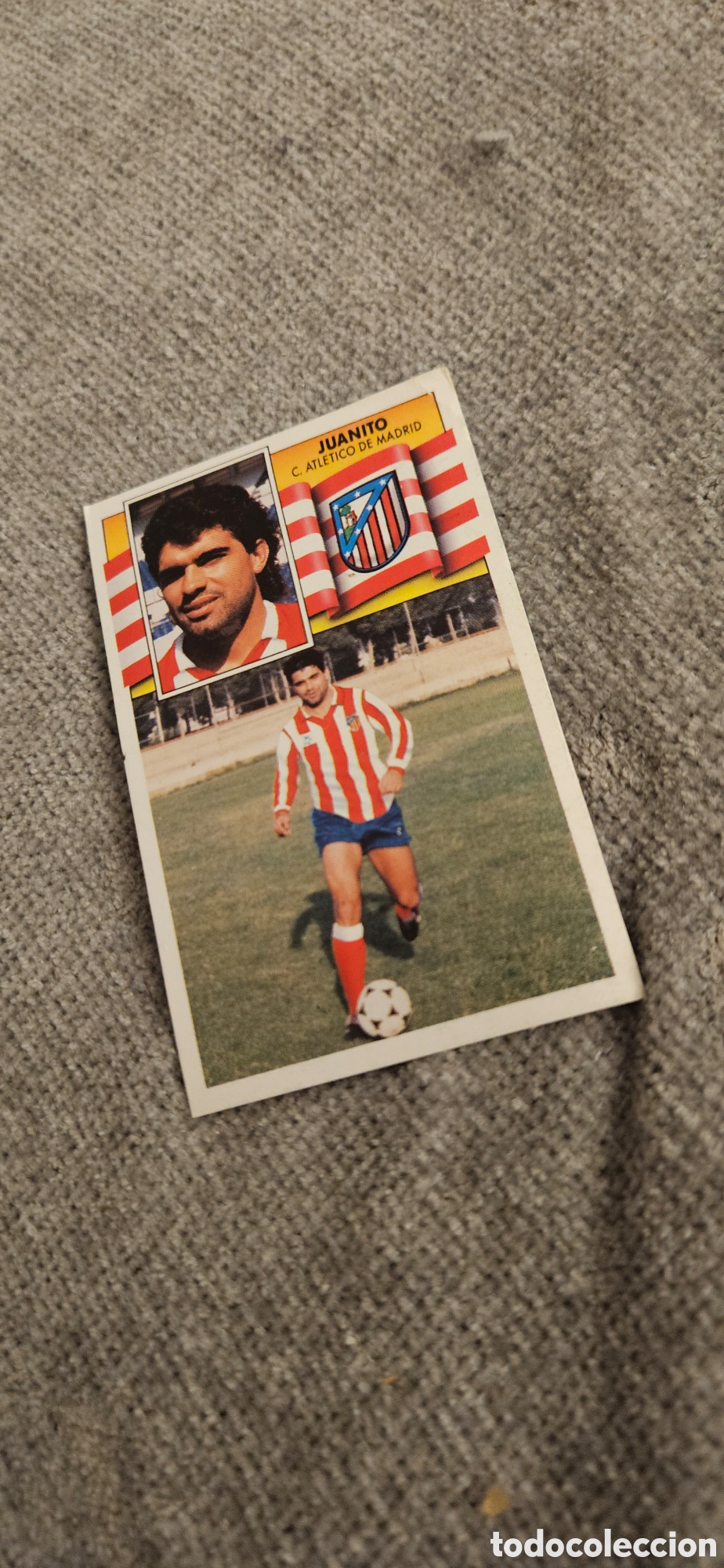 Cromos de F&uacute;tbol: Juanito Fichaje 4 atl&eacute;tico de Madrid este 1990 1991 90 91