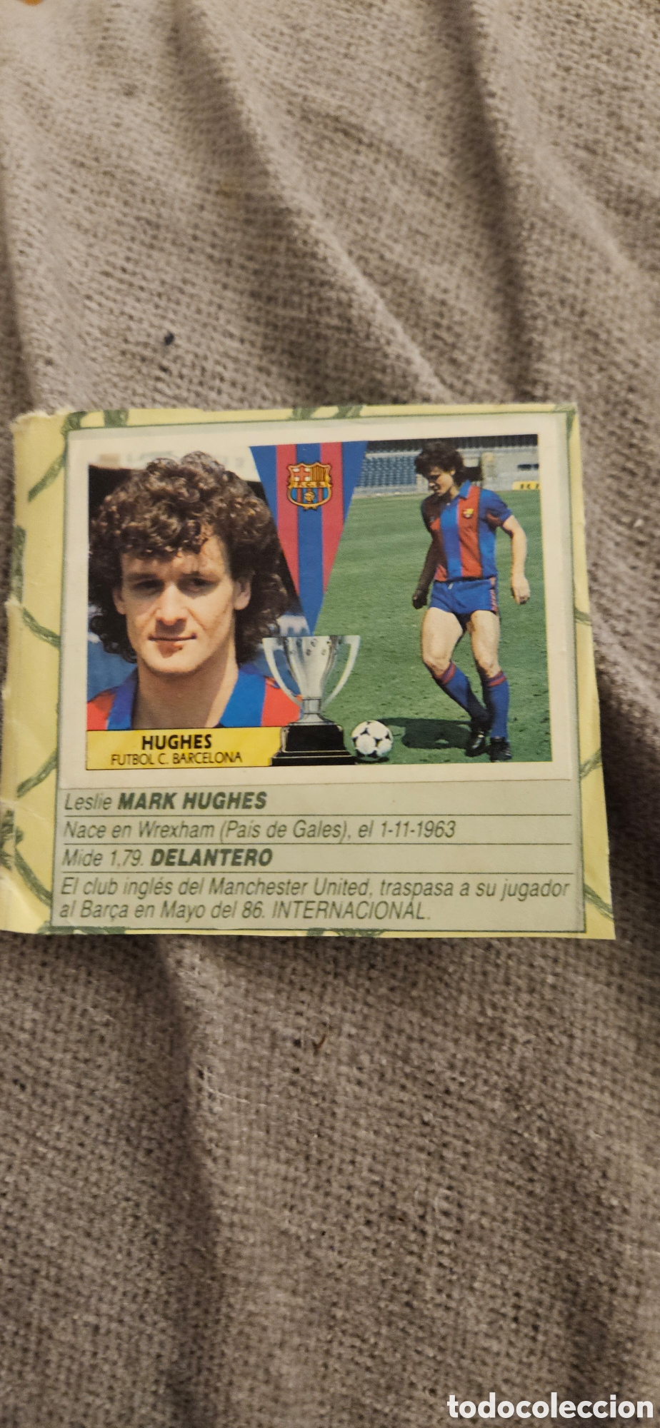 Cromos de F&uacute;tbol: Hughes Barcelona recortado este 1987 1988 87 88