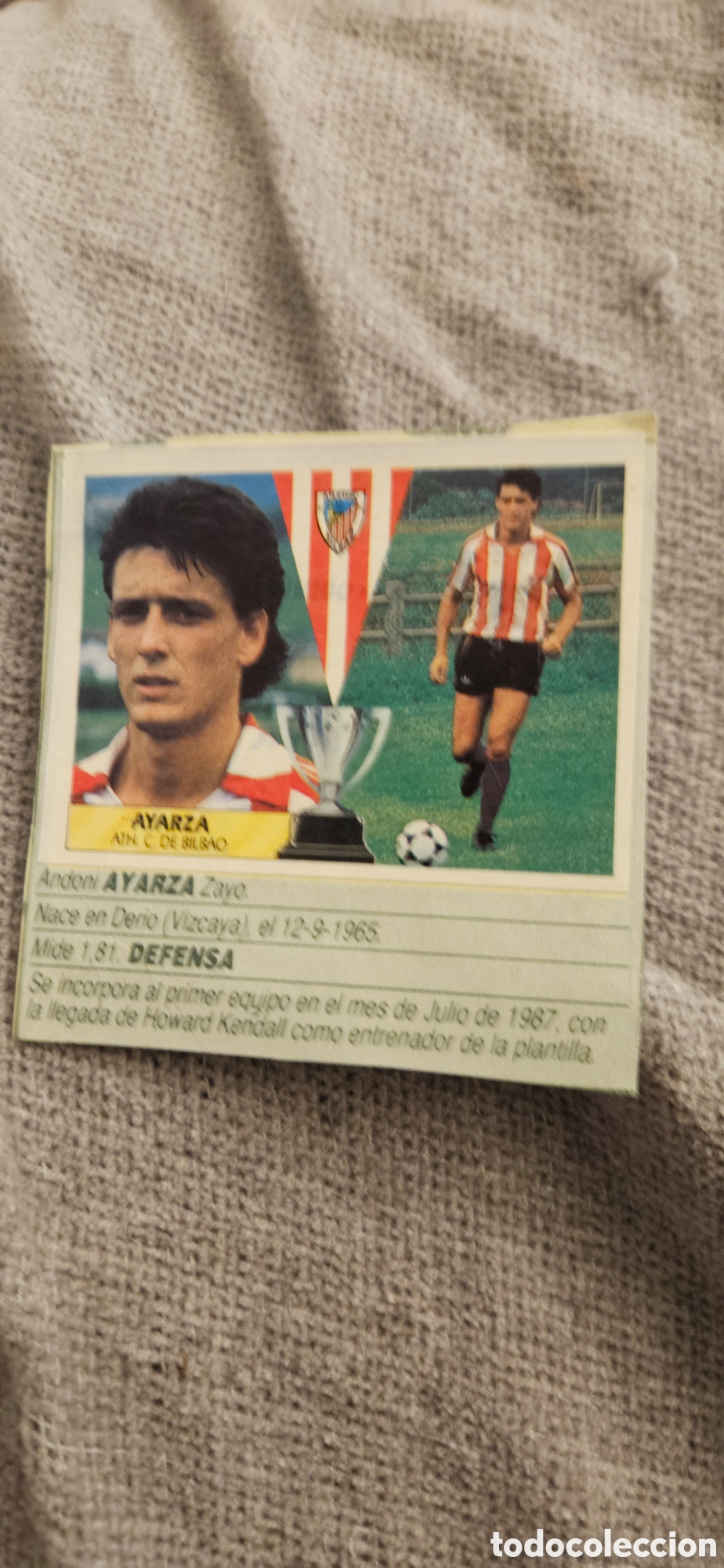 Cromos de F&uacute;tbol: Ayarza athletic de Bilbao este 1987 1988 87 88 recortado