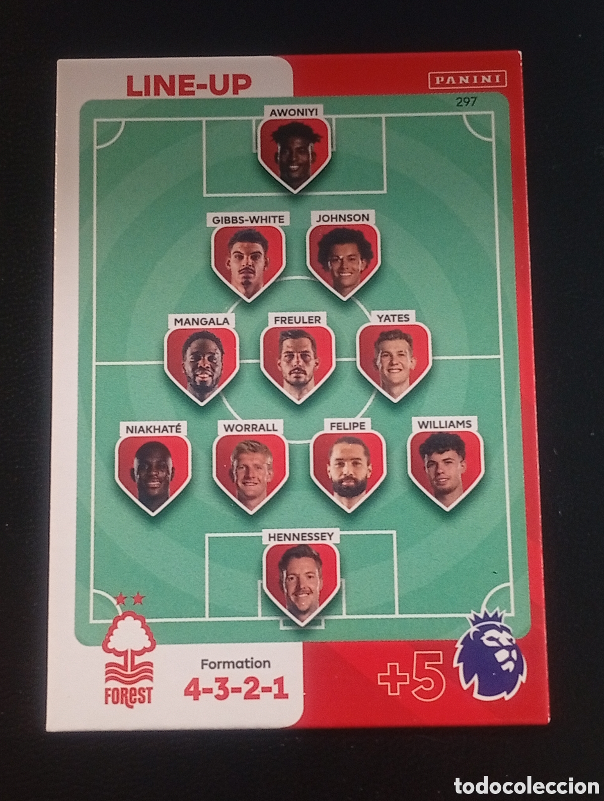 Cromos de F&uacute;tbol: 297 equipo plantilla FOREST 2023 2024 ADRENALYN XL PREMIER LEAGUE PANINI CROMOS CARDS TOPPS